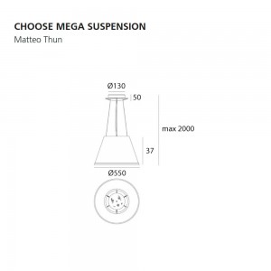 Choose mega suspensión de Artemide. Tienda online lámparas modernas.
