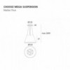 Choose mega suspensión de Artemide. Tienda online lámparas modernas.