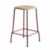 Taburete Soft Edge 80 de madera y acero de Hay para cafés y restaurantes.