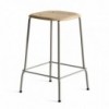 Taburete Soft Edge 80 de madera y acero de Hay para cafés y restaurantes.