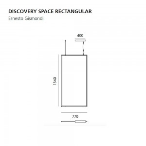 Discovery suspensión Space rectangular Artemide. Lámpara moderna de diseño.