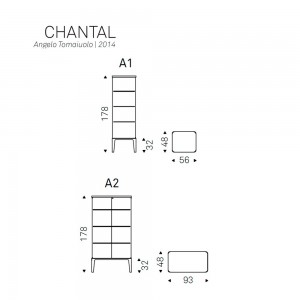 Vitrina Chantal de Cattelan Italia. Vitrinas de diseño moderno italianos.