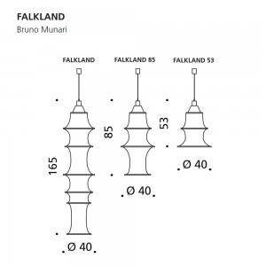 Lámpara Suspensión Falkland Danese Milano