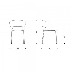 Silla Koki de Desalto. Silla moderna de diseño para ambientes de interior.