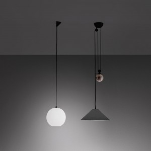 Aggregato saliscendi esfera de Artemide. Tienda online lámparas modernas.