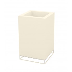 Macetero Cubo Alto Vela con Doble Pared y Sistema de Autorriego