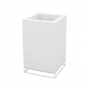 Macetero Cubo Alto Vela con Doble Pared y Sistema de Autorriego