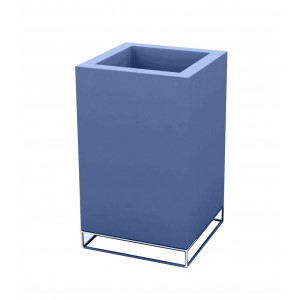 Macetero Cubo Alto Vela con Doble Pared y Sistema de Autorriego