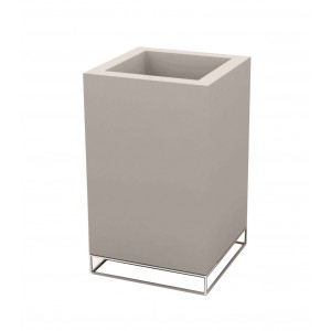 Macetero Cubo Alto Vela con Doble Pared y Sistema de Autorriego