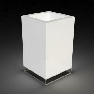 Macetero Cubo Alto Vela con Doble Pared y Sistema de Autorriego