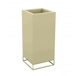 Macetero Cubo Alto Vela con Doble Pared y Sistema de Autorriego