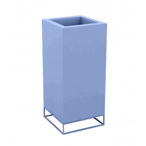 Macetero Cubo Alto Vela con Doble Pared y Sistema de Autorriego