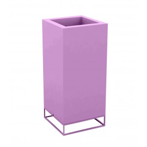 Macetero Cubo Alto Vela con Doble Pared y Sistema de Autorriego