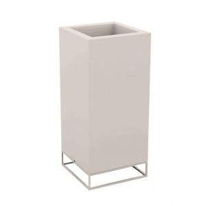 Macetero Cubo Alto Vela con Doble Pared y Sistema de Autorriego
