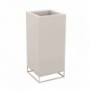 Macetero Cubo Alto Vela con Doble Pared y Sistema de Autorriego