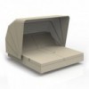Cama Vela Daybed cuadrada con parasol y 4 cabezales reclinables