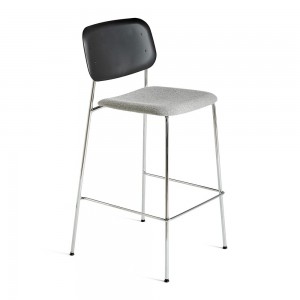 Taburete Soft Edge 90 tapizado para espacios interiores. Diseño de Hay.