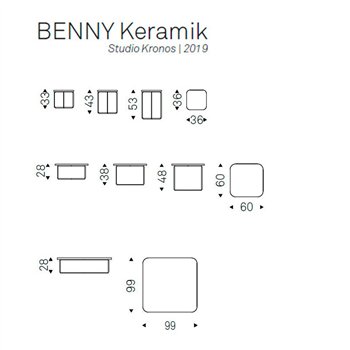Mesa auxiliar Benny Keramik Cattelan Italia. Mesas auxiliares de diseño.