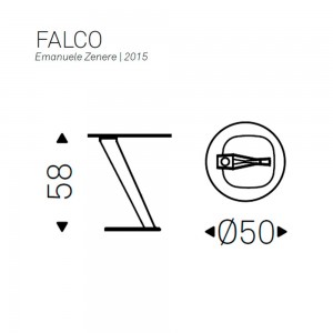 Mesa auxiliar lateral Falco de Cattelan Italia. Mesas auxiliares modernas.