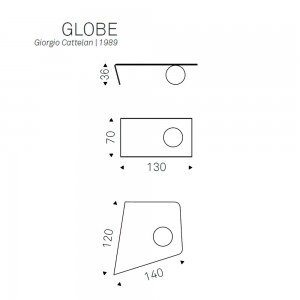 Mesa centro Globe de Cattelan Italia. Mesas de centro de diseño moderno.