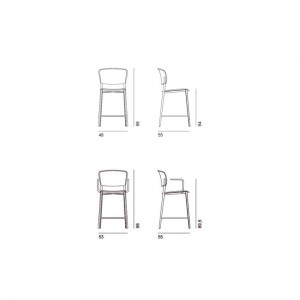 Taburete Ply de Desalto. Muebles de diseño italiano. Sillas modernas.
