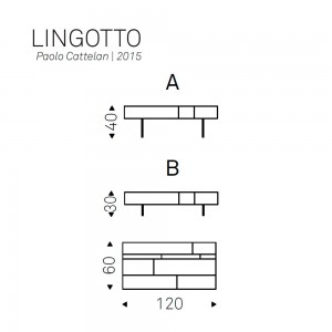 Mesa centro Lingotto de Cattelan Italia. Muebles modernos de diseño italiano.