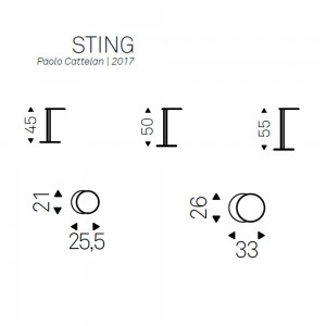 Mesita Sting de Cattelan Italia. Muebles modernos italianos. Mesas auxiliares.