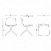 Silla AAC 11 tapizada y de aluminio de Hay ideal para espacios modernos.