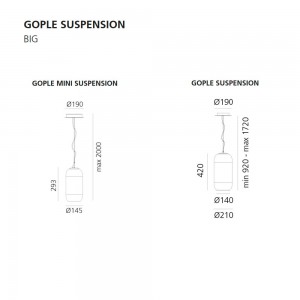 Lámpara Suspensión Gople Artemide