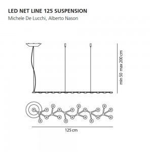Led net line 125 suspension de Artemide. Tienda online lámparas modernas.