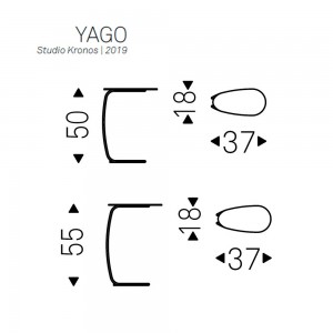 Mesa auxiliar Yago de Cattelan Italia. Mesas auxiliares  de diseño moderno.