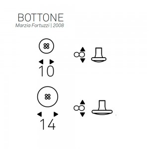 Percha Bottone de Cattelan Italia. Percha de pared con forma de botón.