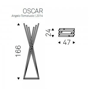 Perchero Oscar de Cattelan Italia. Percheros modernos de madera y mármol.