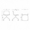 Silla AAC 14 de aluminio y polipropileno de Hay ideal para espacios modernos.