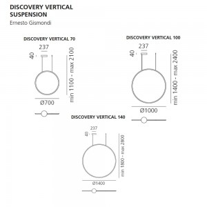 Discovery suspension vertical  de Artemide. Lámparas modernas de diseño.