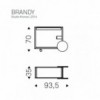 Carrito Brandy de Cattelan Italia. Carrito en acero con estantes de madera.