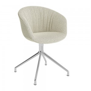 Silla AAC 21 tapizado Soft de aluminio y polipropileno tapizada y acolchada de Hay ideal para las oficinas.