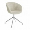 Silla AAC 21 tapizado Soft de aluminio y polipropileno tapizada y acolchada de Hay ideal para las oficinas.