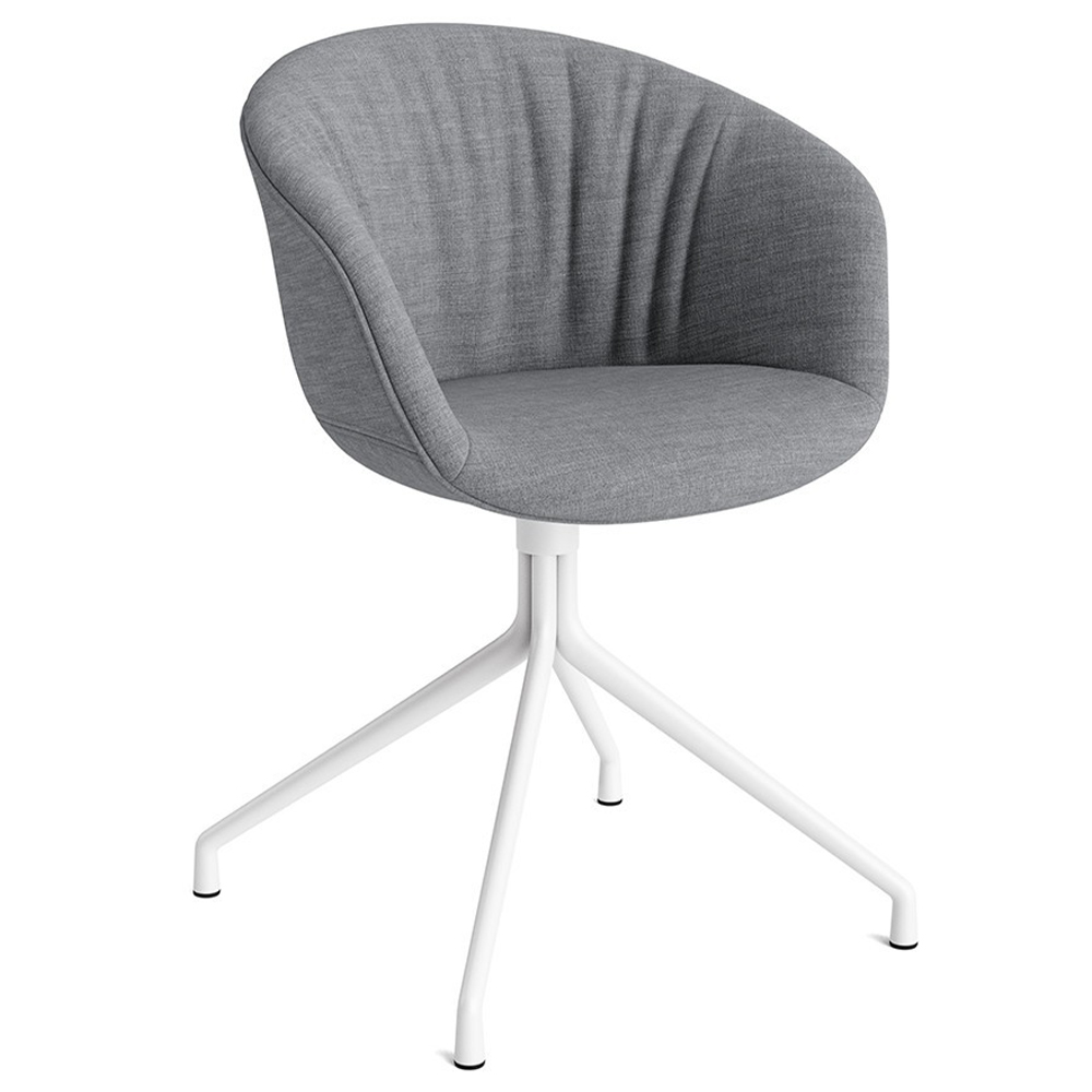 Silla AAC 21 tapizado Soft de aluminio y polipropileno tapizada y acolchada de Hay ideal para las oficinas.