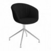 Silla AAC 21 tapizado Soft de aluminio y polipropileno tapizada y acolchada de Hay ideal para las oficinas.