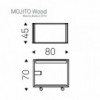 Carrito de bar moderno Mojito Wood de Cattelan Italia. Carrito bar moderno.
