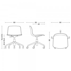 Silla AAC 50 de aluminio y polipropileno de Hay ideal para espacios modernos.