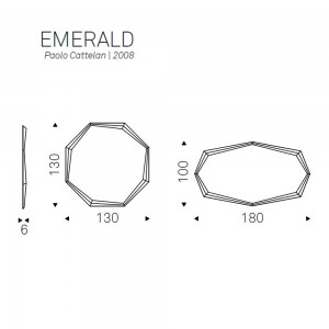 Espejo Emerald de Cattelan Italia. Espejo de pared moderno en cristal.