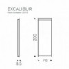 Espejo Excalibur de Cattelan Italia. Espejo con marco en madera y acero.