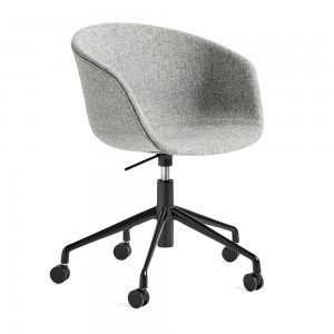 Silla AAC 53 tapizada de aluminio y polipropileno tapizada de Hay ideal para las oficinas