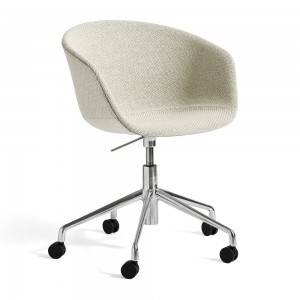 Silla AAC 53 tapizada de aluminio y polipropileno tapizada de Hay ideal para las oficinas
