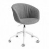Silla AAC 53 Soft de aluminio y polipropileno tapizada de Hay ideal para las oficinas