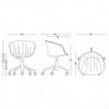 Silla AAC 53 Soft de aluminio y polipropileno tapizada de Hay ideal para las oficinas