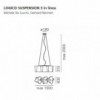 Lógico suspensión 3 in linea de Artemide. Tienda de lámparas modernas.