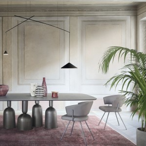 Silla Bahia de Bonaldo. Moderno diseño italiano. tapizada envolvente.